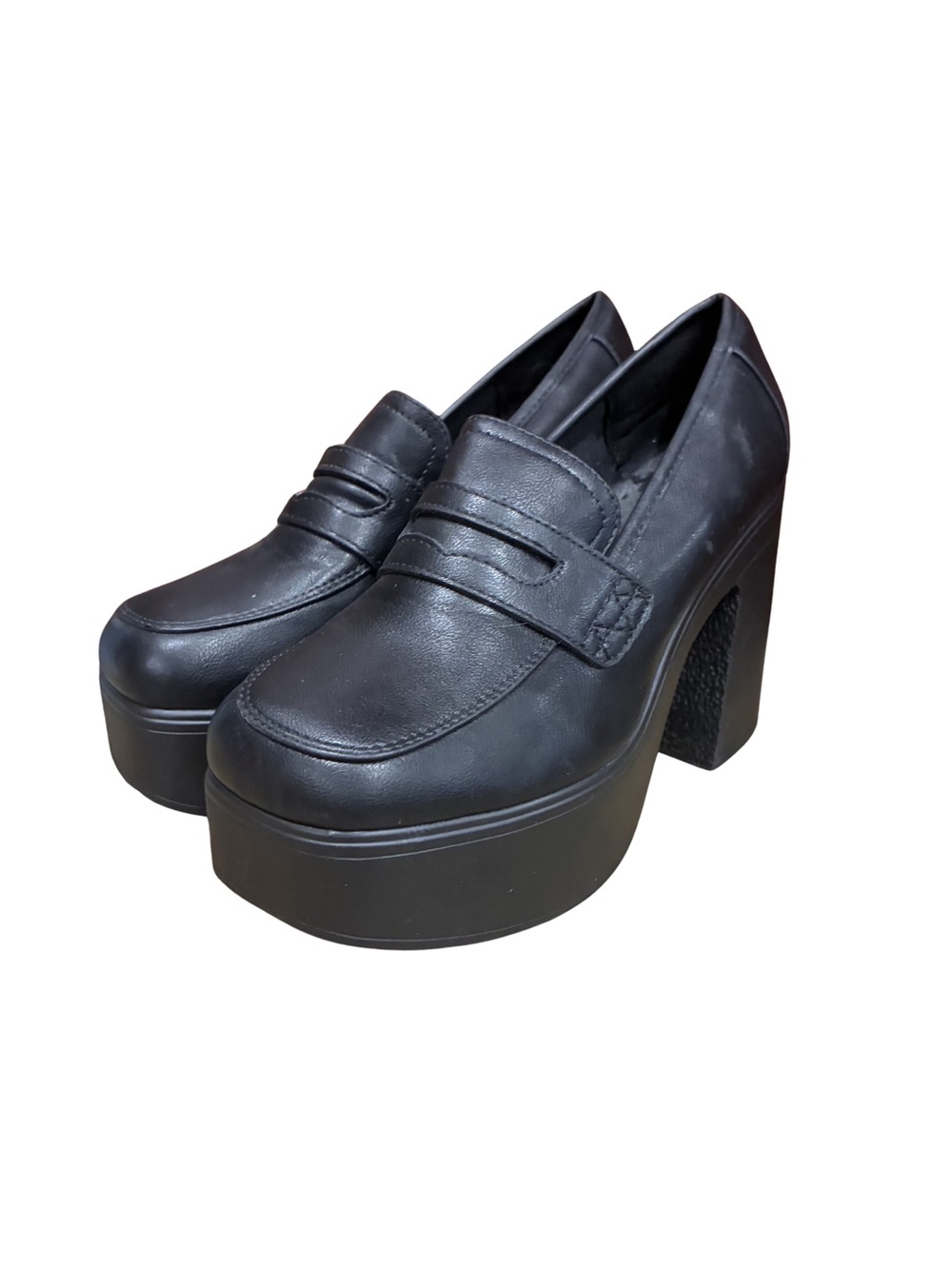 Call It Spring Black Platform Penny Loafers - New With No Box